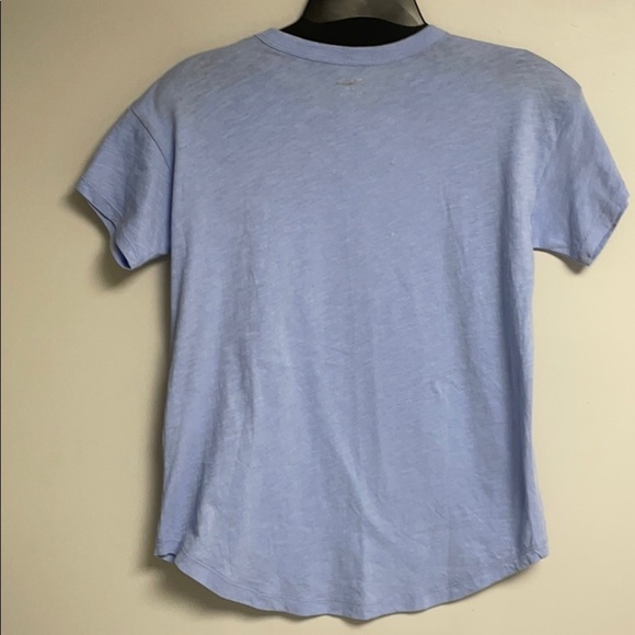 Madewell Westville, Raglan Tee, Extra Small, light blue,  curved bottom, ,NWT - Picture 4 of 6
